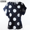 Image of Summer Short Sleeve Women Chiffon Blouse