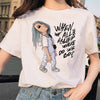 Image of Billie Eilish t shirt ulzzang women female hip hop femme clothes tshirt funny harajuku summer Casual ulzzang t-shirt streetwear