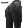 Image of Black Leggings Women Polyester Ankle-Length Standard Fold Pants