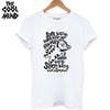 Image of 100% cotton cat print women T shirt casual short sleeve