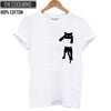 Image of 100% cotton cat print women T shirt casual short sleeve