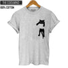 Image of 100% cotton cat print women T shirt casual short sleeve