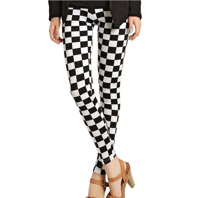 Houndstooth Sale Elastic Design Vintage Leggings