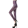 Image of Women Hot Sexy Black Wet Look Faux Leather Leggings Slim Shiny Pants