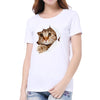 Image of Charmed 3D cat Print Casual Harajuku Women T-Shirt Summer  Short sleeve Casual Round neck Cheap Clothes China Top Mode Femme qy*