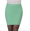 Image of Cheapest Free Shipping New Fashion 2019 Summer Women Skirt High Waist Candy Color Plus Size Elastic Pleated Sexy Short Skirt