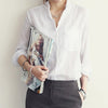 Image of White Shirt Women Long Sleeve Blouse Korean Woman Clothes