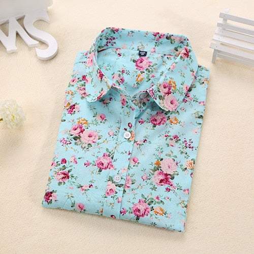 New Floral Long Sleeve Vintage Blouse