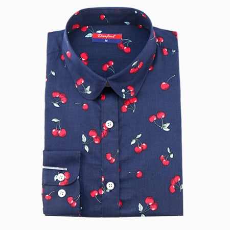 New Floral Long Sleeve Vintage Blouse
