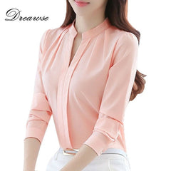 Dreawse Spring Autumn Women Long Sleeve Casual Chiffon