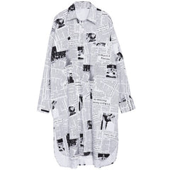 2020 Irregular Big Size Long Shirt Women Blouse Fashion Tide