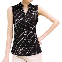 EFINNY Summer Women Tops Casual Sleeveless V-Neck Fashion