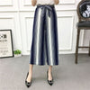 Image of Women New Summer Wide Leg Pants Casual Loose High Elastic Waist Harem Pants