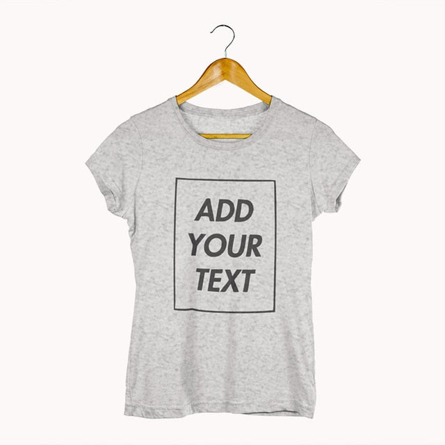 EU Size Custom T Shirt Female Add Your Own Design Print The Text Picture High Quality 100% Cotton T-shirt