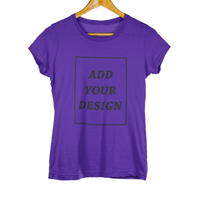 EU Size Custom T Shirt Female Add Your Own Design Print The Text Picture High Quality 100% Cotton T-shirt