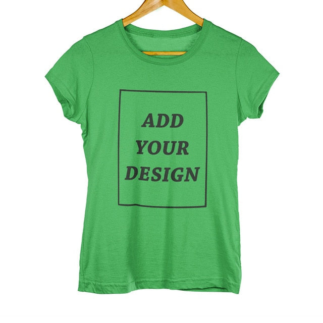 EU Size Custom T Shirt Female Add Your Own Design Print The Text Picture High Quality 100% Cotton T-shirt