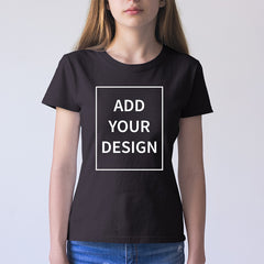 EU Size Custom T Shirt Female Add Your Own Design Print The Text Picture High Quality 100% Cotton T-shirt