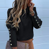 Image of Elegant New Puff shoulder blouse shirts Office Lady