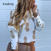 Image of Elegant New Puff shoulder blouse shirts Office Lady