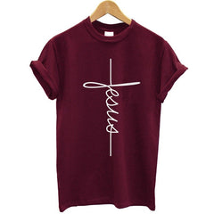 New Arrival Women T Shirts Summer Short Sleeve Jesus T-shirt Christian