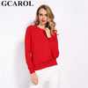 Image of GCAROL 2019 Fall Winter Candy Knit Jumper Women 30% Wool Sweater Soft Stretch OL Render Knit Pullover Knitwear S-3XL