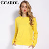 Image of GCAROL 2019 Fall Winter Candy Knit Jumper Women 30% Wool Sweater Soft Stretch OL Render Knit Pullover Knitwear S-3XL