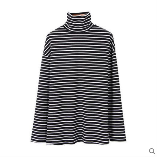 GCAROL New Arrival Fall Winter Women Turtleneck Basic Slim Full Sleeve Shirt Stretch Vintage Render Unlined Upper Garment