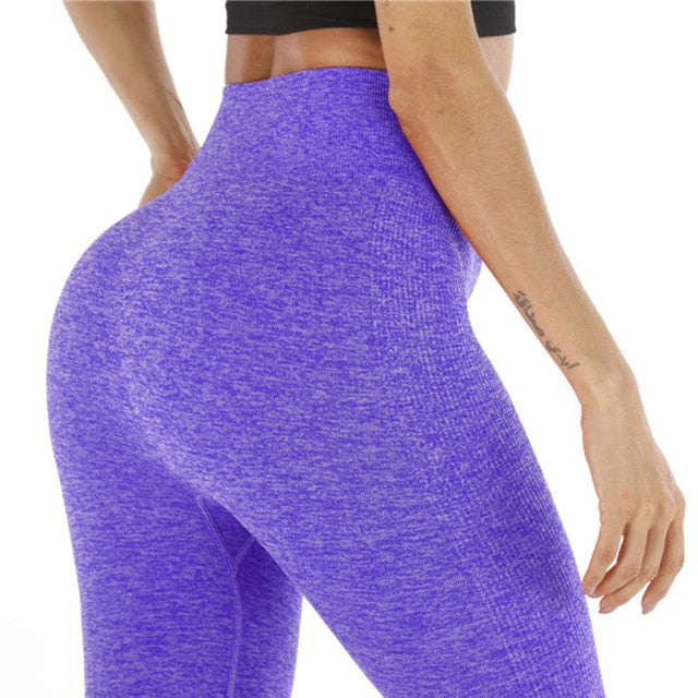 Grey Seamless Sport Leggings Women for Fitness Workout Pants