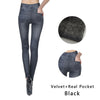 Image of Push Up Seamless High Waist Warm Jeans Leggings Women