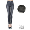 Image of Push Up Seamless High Waist Warm Jeans Leggings Women