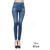 Image of Push Up Seamless High Waist Warm Jeans Leggings Women