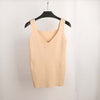 Image of GOPLUS Sexy V Neck Knitted Crop Top Women's Shirt Plus size Tank Top Underwear Top Women Casual Streetwear Clothing For Women