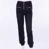 Image of solid black pant cool fashion hip hop long trousers