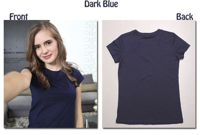 Plain T Shirt Women Cotton Elastic Basic T-shirts Female Casual Short Sleeve T-shirt