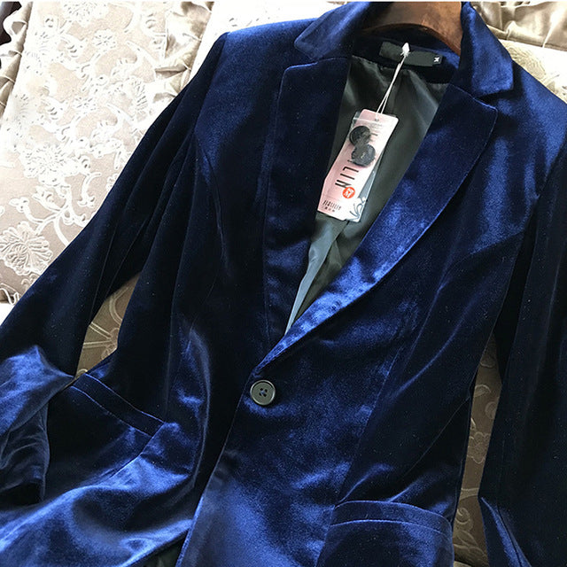 High Quality New Velvet Women Blazer