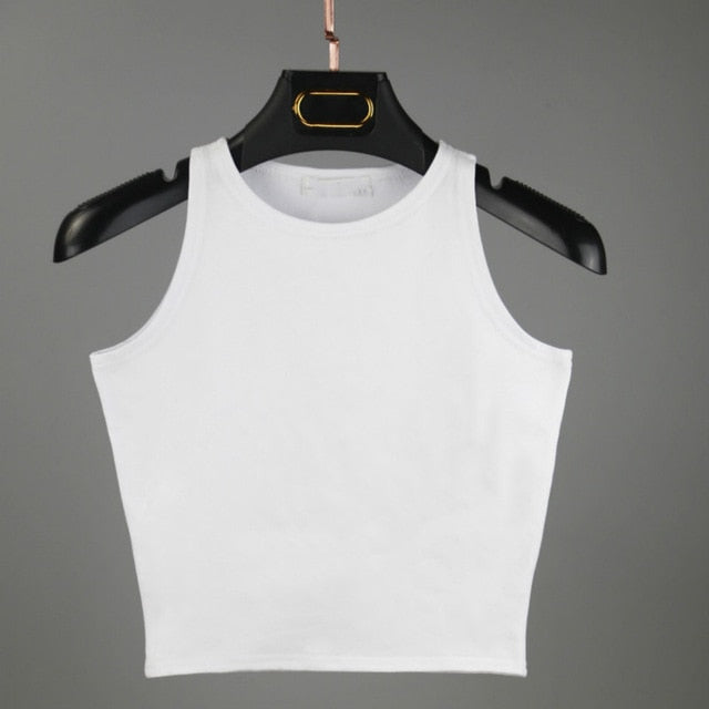 Hot 2019 New Women Sexy Cotton Crop Top Crop Bustier Multicolor Sleeveless Cropped Blusas Vest Tank Top Camisole