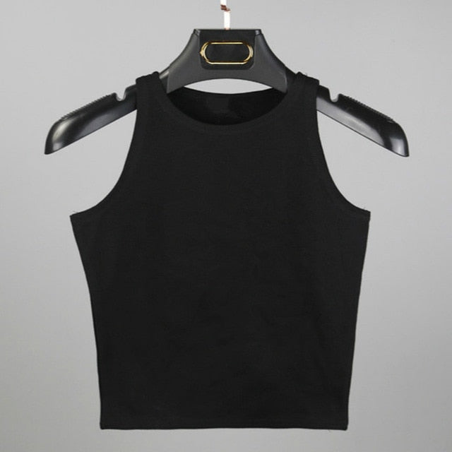 Hot 2019 New Women Sexy Cotton Crop Top Crop Bustier Multicolor Sleeveless Cropped Blusas Vest Tank Top Camisole