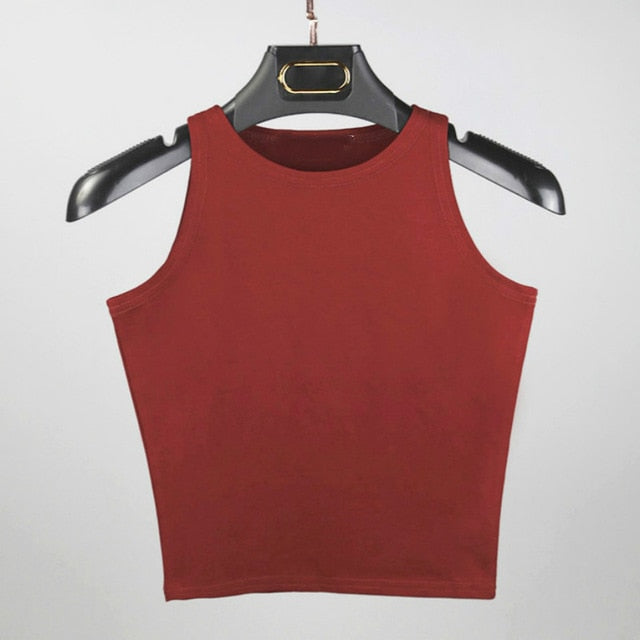 Hot 2019 New Women Sexy Cotton Crop Top Crop Bustier Multicolor Sleeveless Cropped Blusas Vest Tank Top Camisole