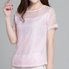 Image of New Women Clothing Chiffon Blouse Lace Crochet Female Korean Shirts