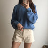 Image of Korean Fashion Ladies Full Sleeve Women Knitting Sweater Solid O-Neck Pullover And Jumper Loose Sweater Hot Sale S80209Q