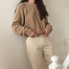 Image of Korean Fashion Ladies Full Sleeve Women Knitting Sweater Solid O-Neck Pullover And Jumper Loose Sweater Hot Sale S80209Q