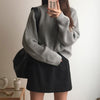 Image of Korean Fashion Ladies Full Sleeve Women Knitting Sweater Solid O-Neck Pullover And Jumper Loose Sweater Hot Sale S80209Q