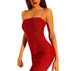 Image of Kures Double Layers Shining Bodycon Dress Woman Christmas Party Night Club Sexy Sparkle Dress Spaghetti Straps Glitter