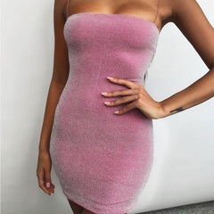 Kures Double Layers Shining Bodycon Dress Woman Christmas Party Night Club Sexy Sparkle Dress Spaghetti Straps Glitter