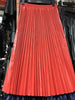 Image of 2020 autumn fashion new PU leather pleated skirt elastic high waist