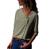 Image of Leisure Blouse   Long Sleeve Women Blouses and Skew Collar