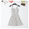 Image of Marwin 2019 New Off shoulder ruffle Dot summer Dress women white strap chiffon beach Boho party sexy dresses vestido furits