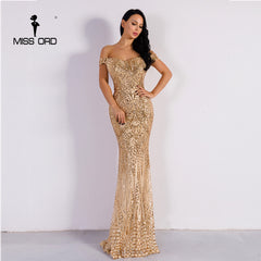 Missord 2019 Sexy bra party dress sequin maxi dress FT4912