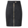 Image of Neophil Women Suede Mini Pencil Skirts Female Vintage Style 2019 Winter Front Zipper Button Ladies Short Skirts Tutu Saia S1911
