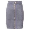 Image of Neophil Women Suede Mini Pencil Skirts Female Vintage Style 2019 Winter Front Zipper Button Ladies Short Skirts Tutu Saia S1911